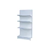 Supermarket gondola shelf with flat back panel board