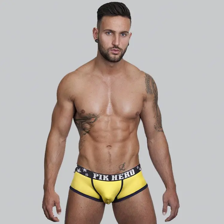 

Famous Brand Underwear Elastic Wholesale Cool Mens Underwear For Men, Grey;black;yellow;brown