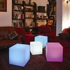 IP 68 Water proof RGB PE Materia LED Light Cube,led glow cube stool,light up bar stool Colorful Changing Outdoor Seat LED Cube