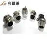 M5 M8 M12 A B D coding waterproof power cable male and female sensor connector Solder Assembly type 3pin 4pin 5pin 8pin