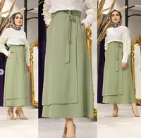 

2019 Custom New Hot Elegant Muslim Maxi Skirt Spring Autumn Long muslim long skirt