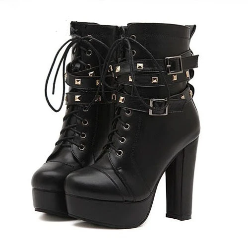 

Factory wholesales Sexy Women Snow Ankle High Heel Boots Shoes, Customized
