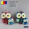 Garden decoration resin Owl family enjoying leisure time