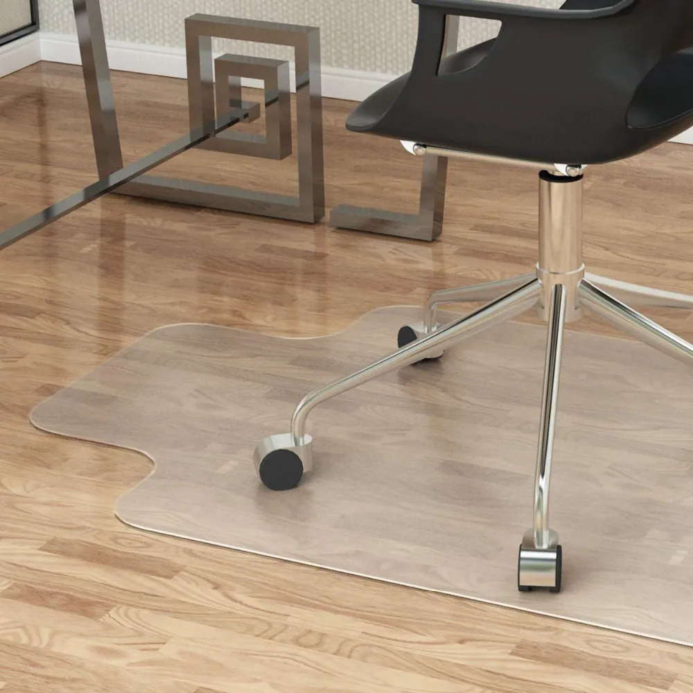 Pvc Vinyl Chair Mat For Carpeted Floors With Lip Transparent Desk Chair