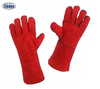 cow split leather gloves