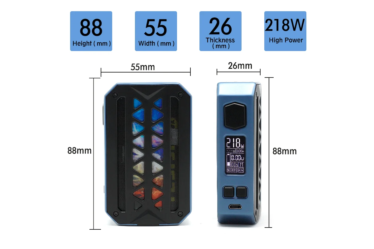 2018 trending products china distribute vape box Mods Vzone emask 218w mod powered by dual 18650 Battery  e cig supplier