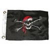 Cheap price 12x18 Pirate Red Hat Jolly Roger Flag bone and Crossbones Boat Flag