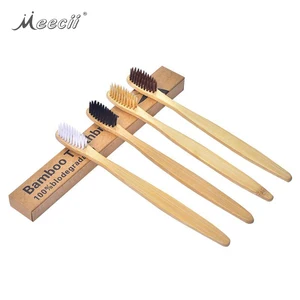 Teeth Whitening Environmental Natural Soft Bristle Charcoal Bamboo Toothbrush