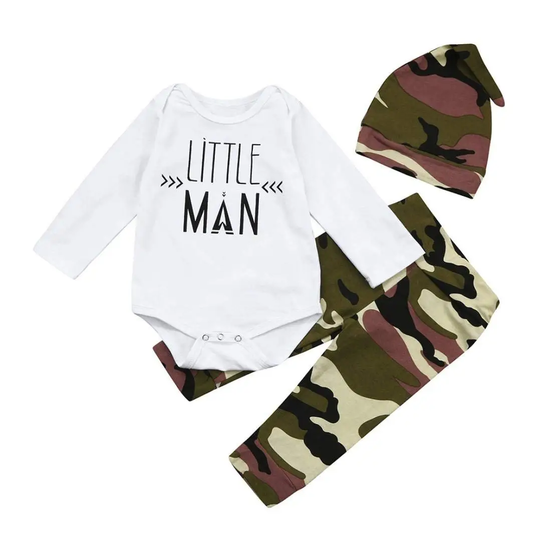 Toddler Baby Boys King Print T-Shirt Tops+Camouflage Pants,2Pcs Stylish Outfits Kids Clothes DIGOOD For 0-4 Years Old Baby