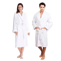 

2019 Hot Selling Custom Logo 100% Cotton Shawl Collar Terry Bathrobe