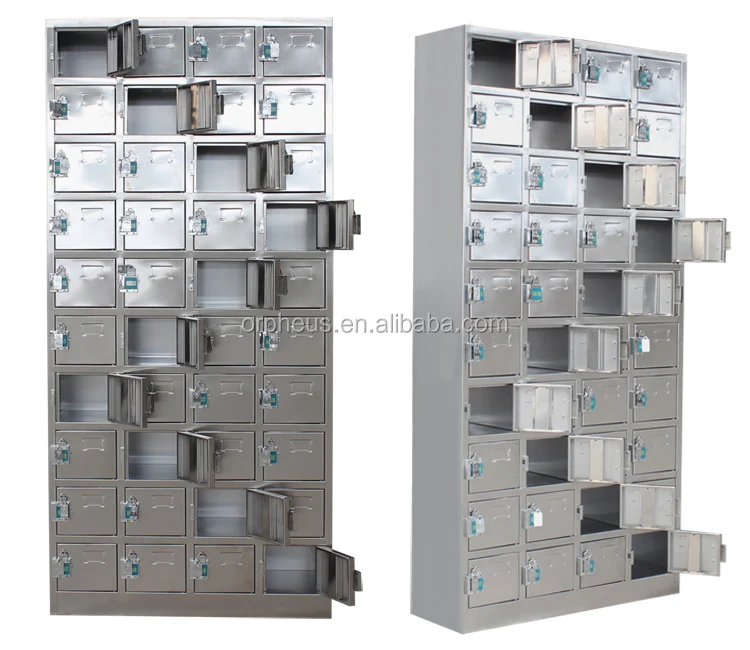 Full Height Furniture Steel Multiple Box 40 Door Small Stainless Steel