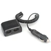 Twin Dual Car 12V Cigarette Lighter Plug Socket Extension Splitter cable