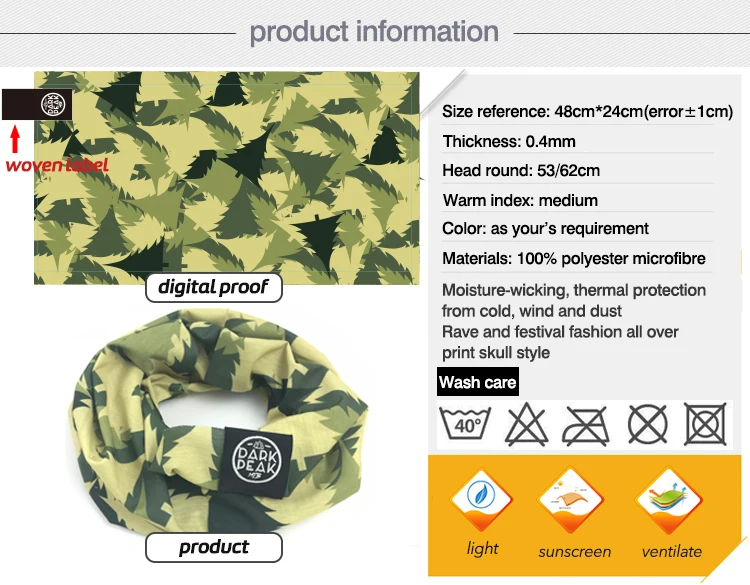 Outdoor Multifunctional Headwear, Sports Magic Scarfcarf