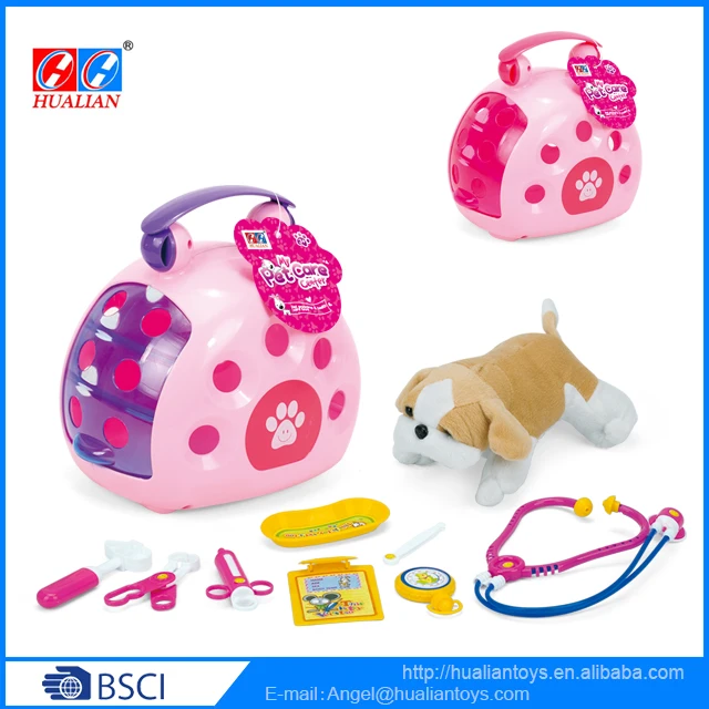 my pet cute plush animal toy pet carrier set