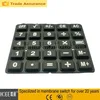 silicone rubber calculator keypad 5x5 matrix rubber overlay