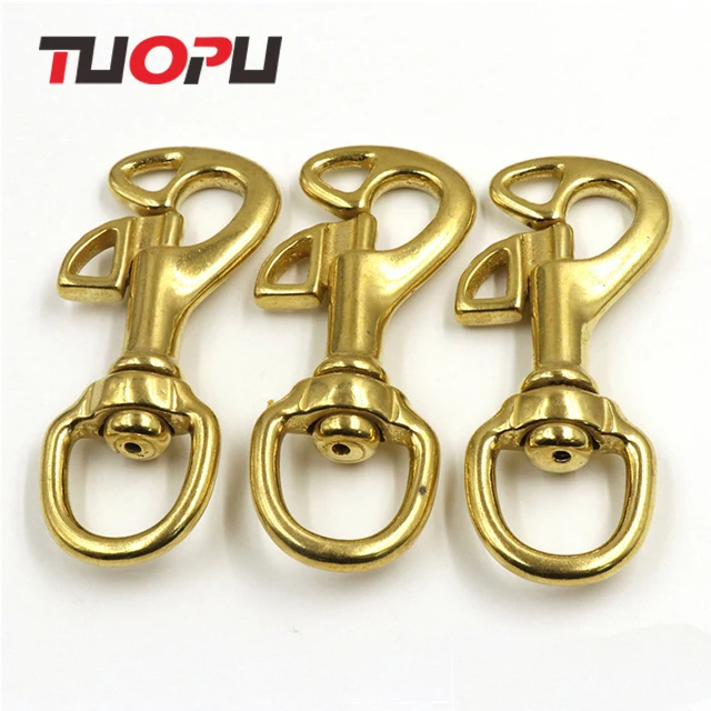 Small Swivel Brass Eye Snap Hook,Gold Trigger Swivel Spring Snap Hook