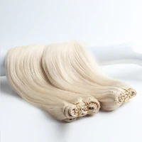 

8A Grade 20 inch Double Drawn Hot selling virgin indian human hair bundles weft hair with micro beads