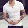 Wholesale summer thin style solid color men's casual polo shirts