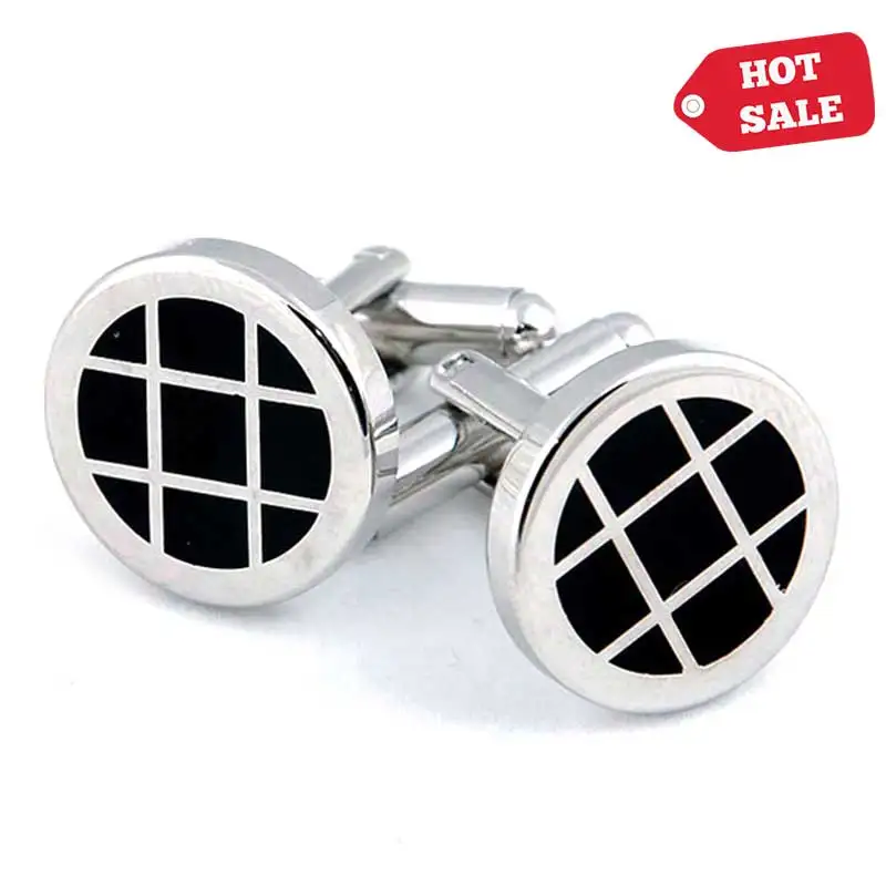 

Custom Metal Stainless Steel Blanks Set Button Designer Big Fashion Cufflink For Mens Shirts