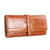 High Quality Oil Wax Wallets for women Genuine Leather long Design clutch Ladies Phone Holder Zipper Coin Pocket purse for gril
