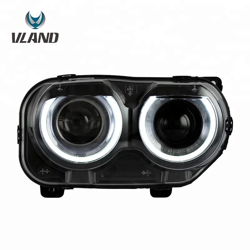 

For Dodge Challenger 2015-up Led Head Light USA Hot Sales Head Lamp New Design Headlights, Black