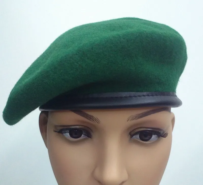 Custom Military Beret Green Cap Wholesale Men Women Wool Army Beret Hat