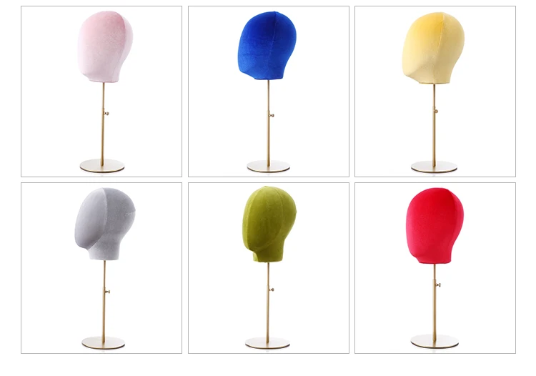 FRP lint wrapped multi colour hat cap headgear display stand for shop