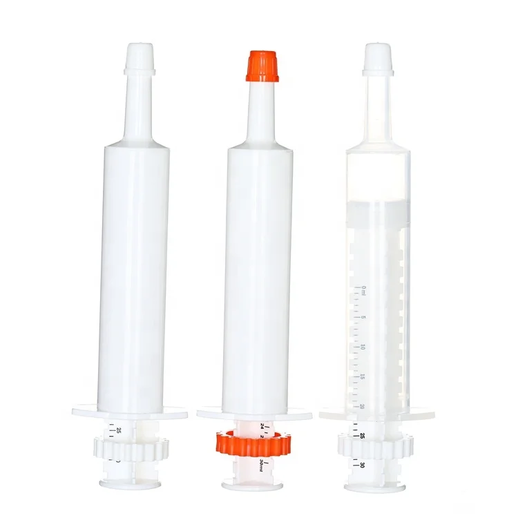 High Quality Custom Printing 30ml Vet Syringe For Oral Paste Medicine