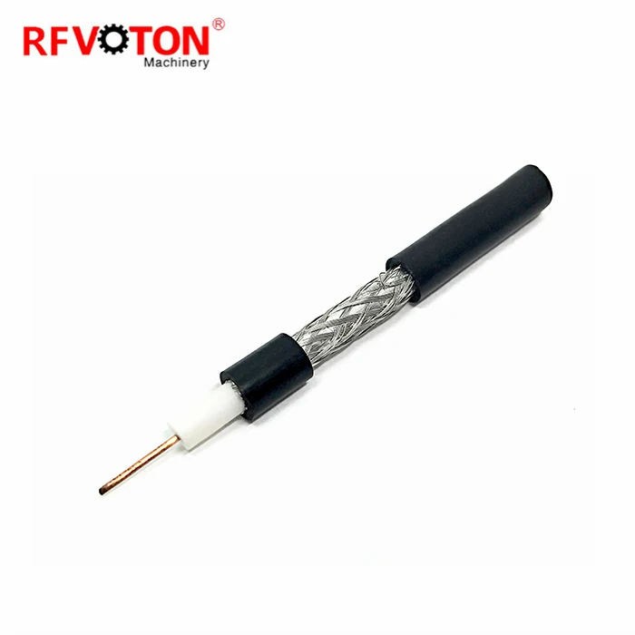 CE ROHS certified rg59 RG 59 armoured coaxial cable bare copper manufacture