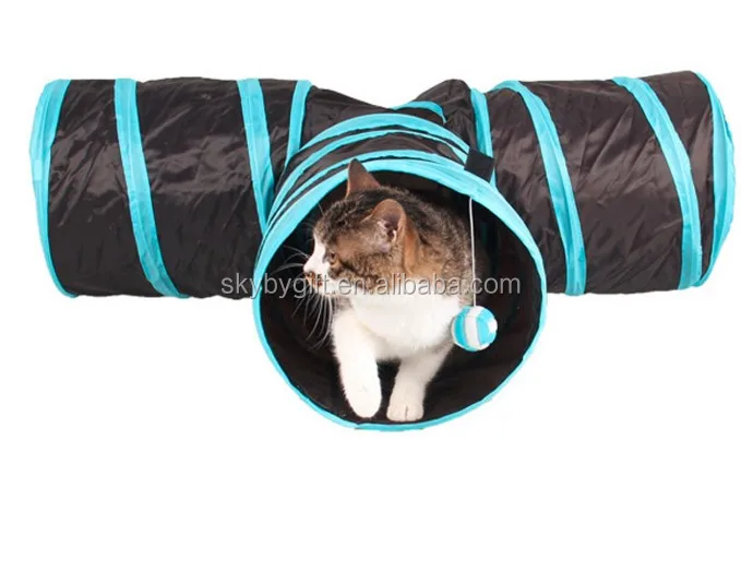

Dropshipping Pet Ring Three Way Can Be Folded Passageway Puzzle Toy Barrel Bed Cat Tunnel