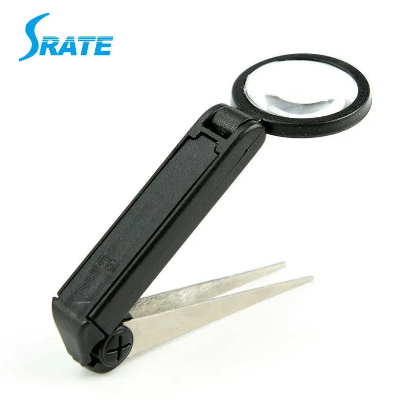 Mg17134 10x Tweezer Magnifying Glass With Led Light Buy Magnifying