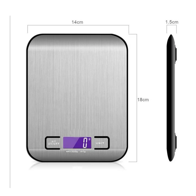 
Stainless steel 5kg electronic smart digital kitchen scale wholesale 