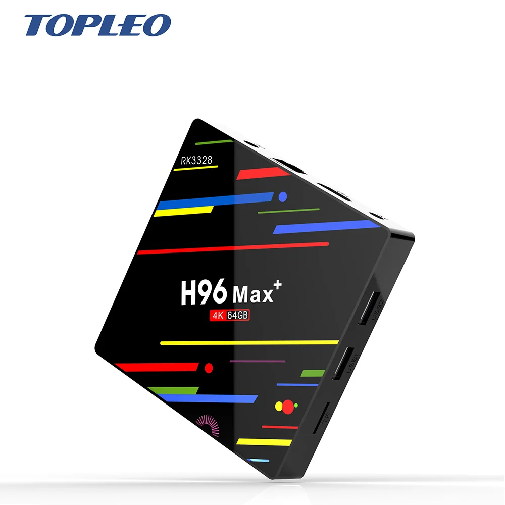 

Topleo Advanced technology CPU RK3328 4GB 64GB H96 Max+ best ott android 8.1 tv box 4k