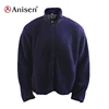 Wholesale oem custom solid color flannel fleece men polyester windbreaker winter jacket