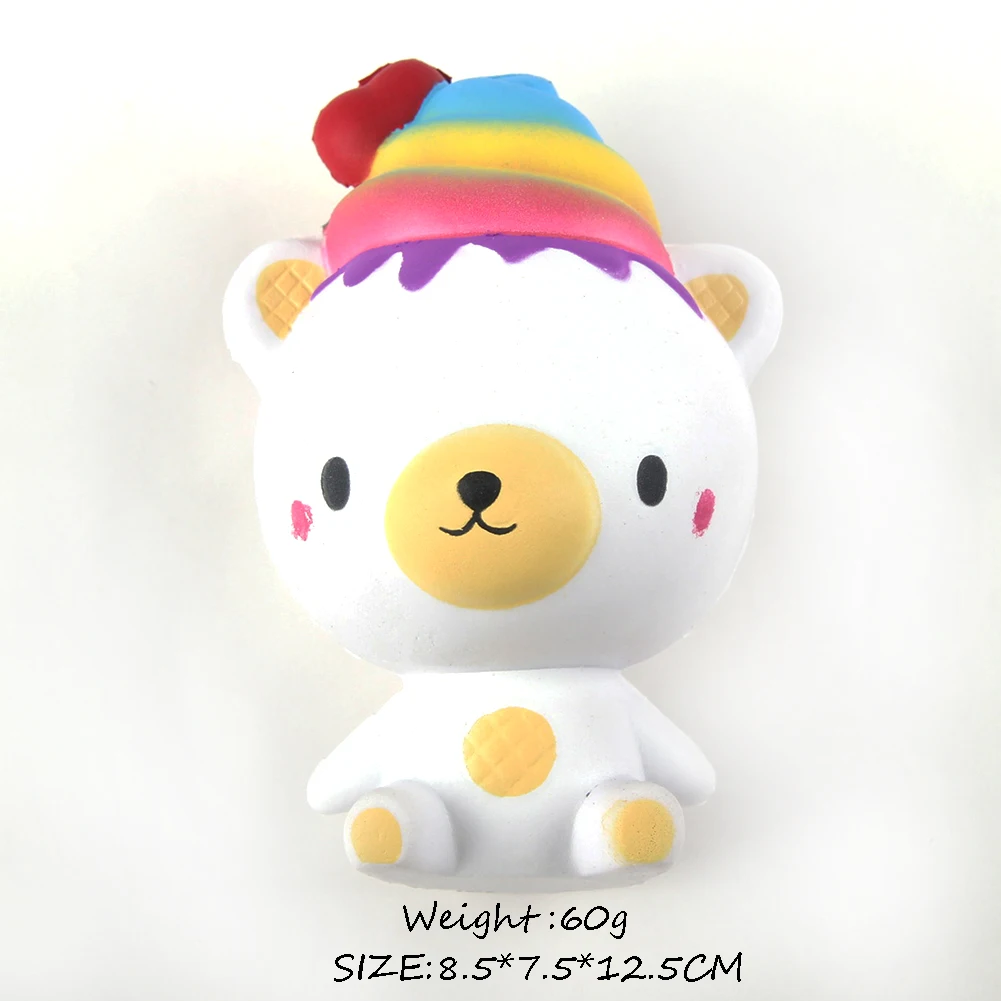 cute white bear teddy bear animal PU squishy scented cheap squishy toys decompression slow rise squishy toy
