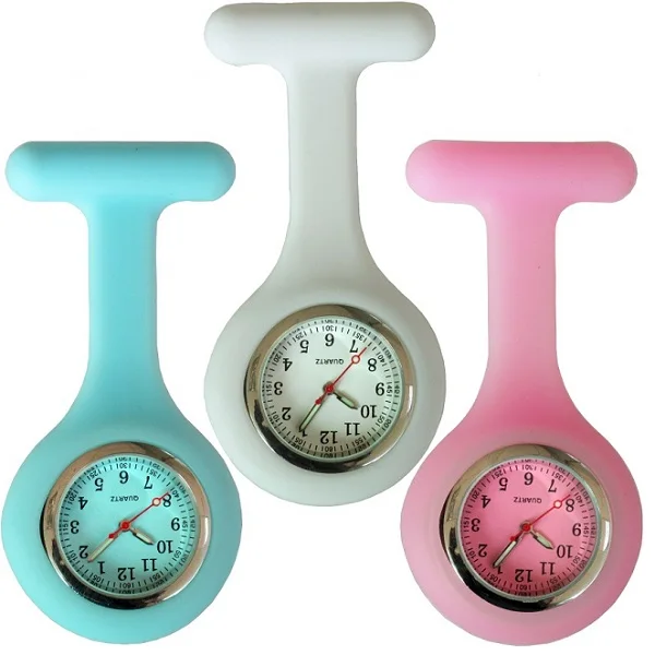 

Colorful design luminous doctor medical silicone nurse watch, White, blue, pink, yellow, orange, red, rose, deep green
