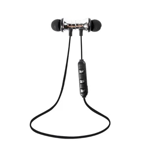 Metal Magnetic Wireless Bluetooth Stereo Neck Earphones