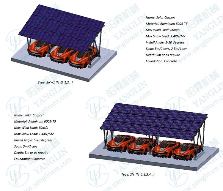 Solar Carports Manufacturers Of Pv Galvansized Steel Carport