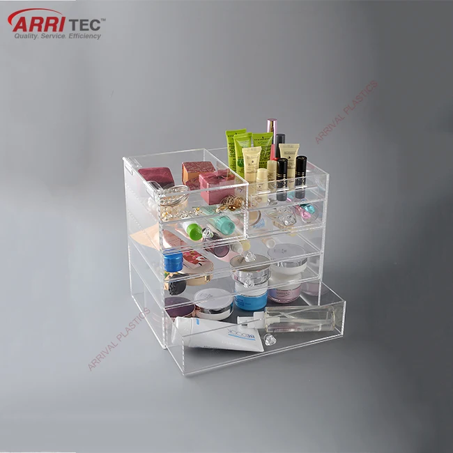 5 Drawer Large Acrylic Makeup Organizer Acrylic Cosmetic Display