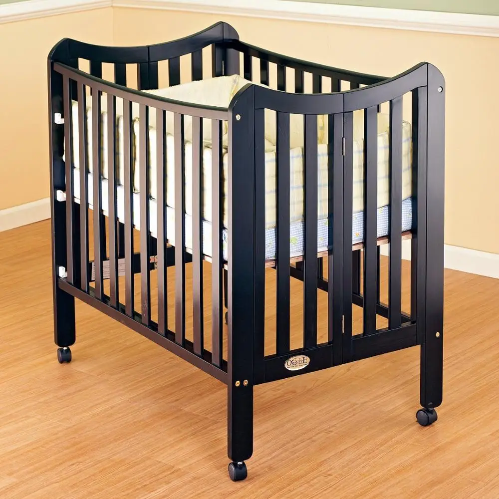 wooden travel cot