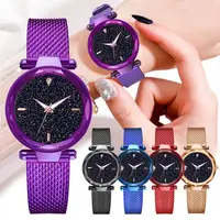 

Ladies Watches Wholesale Creative Starry Sky Dial Quartz Watch for Women Dress Clock Female Silicon Wrist Watch relogio feminino