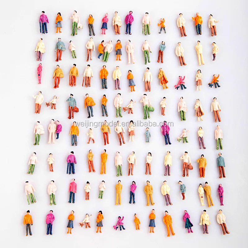 
100pcs 1;200 architecture scale model figure plastic miniature people model scale figure 