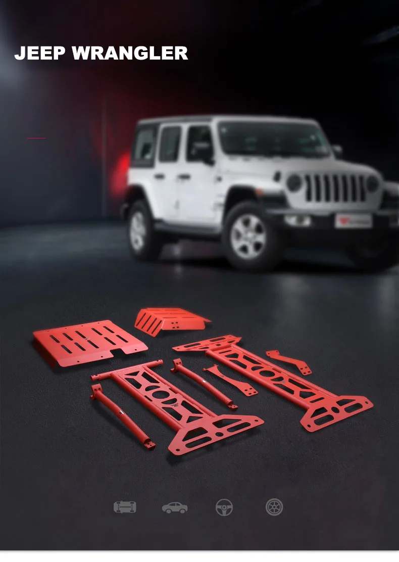 New Product Car Protective Roll Cage For Jeep 17-19 Wrangler Chassis Guard  Board Suspension Parts Strut Brace - Buy New Product Car Protective Roll  Cage For Jeep 17-19 Wrangler Chassis Guard Board