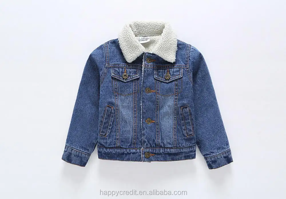 boys fur denim jacket