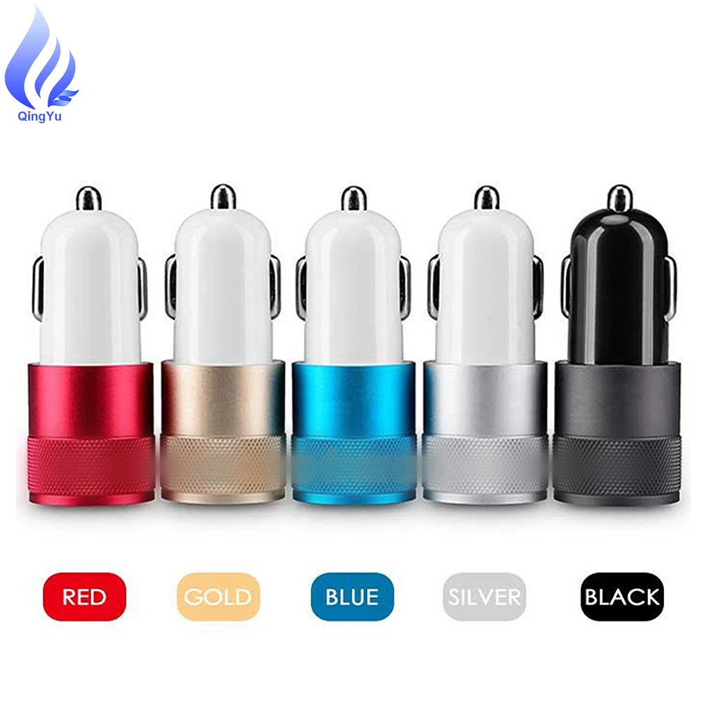 2019 Hot Products 5V 3.4A Dual Port USB Car Charger,Universal Aluminum And ABS Fireproof Material Fast Charging Car Charger