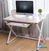 X-shape metal legs wooden top computer desk laptop table wholesale