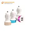 Colorfully metal ring Dual USB Car Charger 1A 2.1A 5 -12v