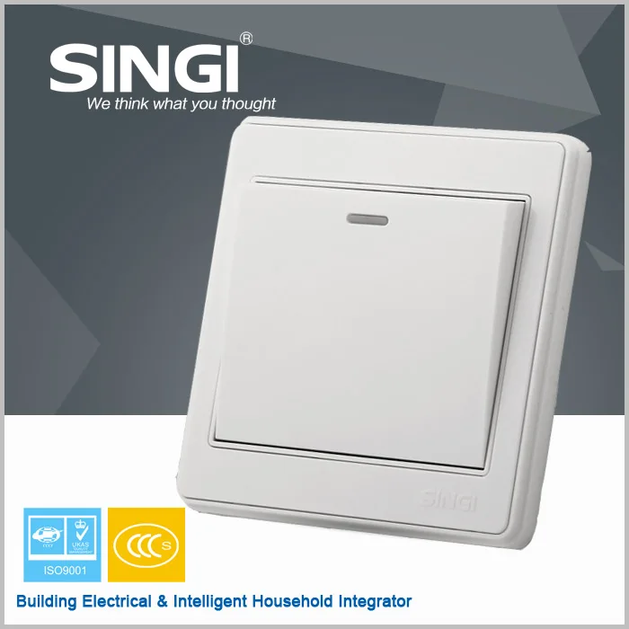 CE/UL 16A 아이보리/샴페인/실버 1 갱 1way 패널 무선 원격 제어 스위치 전기