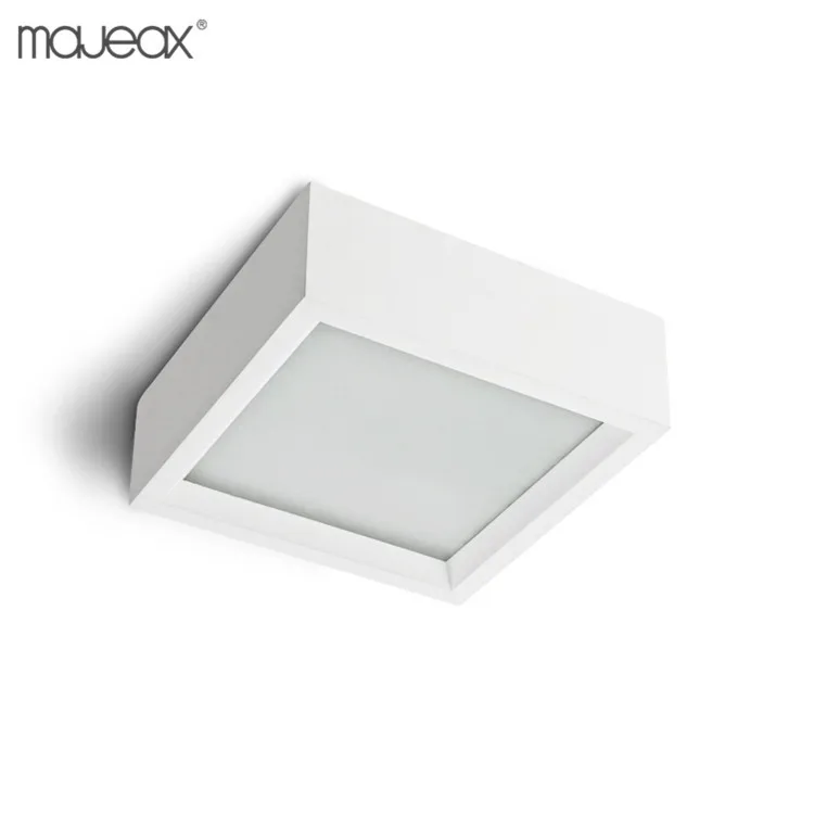 Modern Square Decorative Fluorescent Gypsum Plaster With Frosted Glass E27 Led Ceiling Light Lamp For Dining Room Buy Plaster Ceiling Light Square
