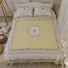 Luxury reactive printing King 3pcs cotton bedspread quilted patchwork quilt set